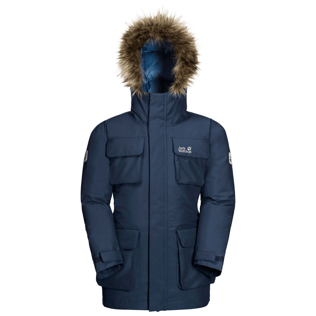 Jack Wolfskin ICE EXPLORER Gyerek Vízálló Kabát Sötét Sötétkék - RDLFCZ-479